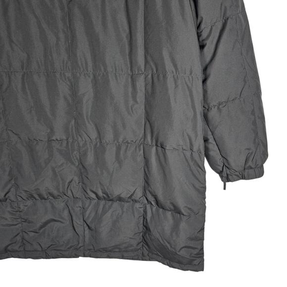 Tommy Hilfiger Coat Womens XL Black Down Puffer Long Quilted Two Way Zip Winter - Picture 10 of 12